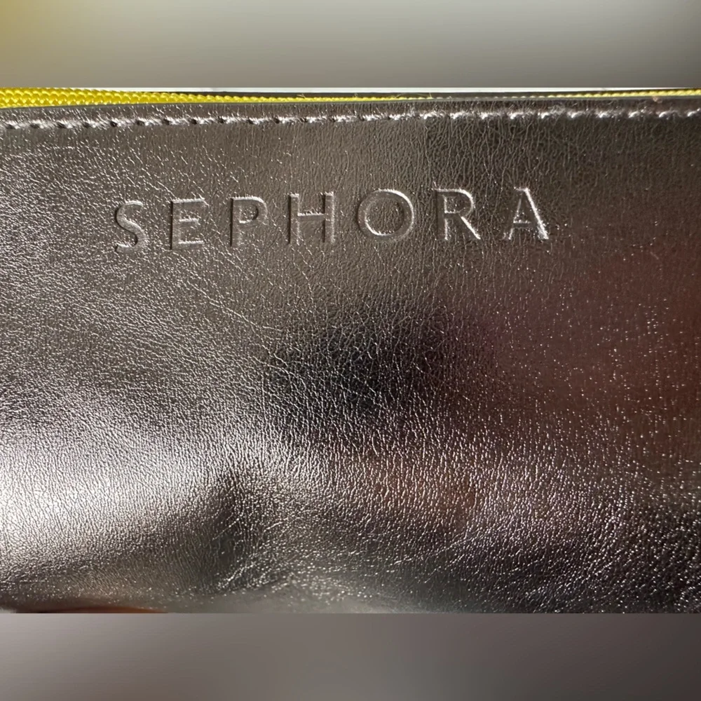 Sephora Shimmering Pouch with‎ Yellow Accent